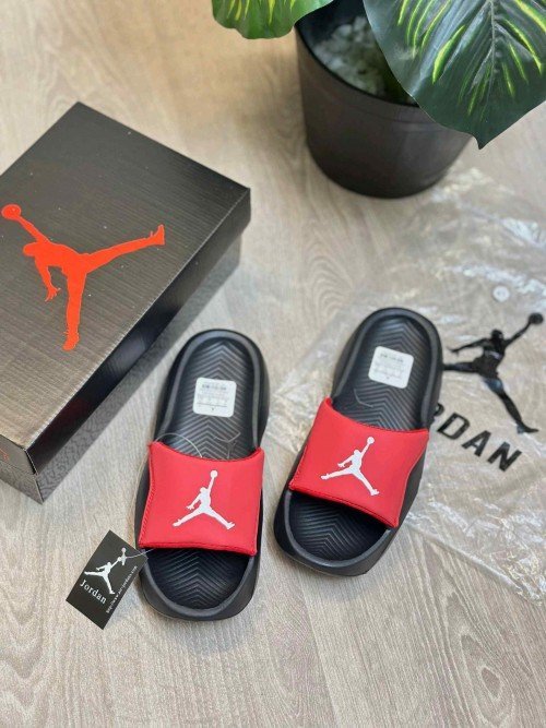 Air Jordan Franchise Premium Red Black Slides - Image 2