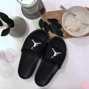 Jordan Break Slides Black White