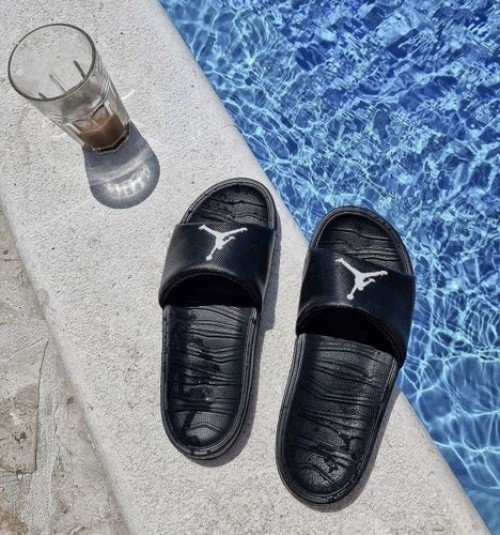 Jordan Break Slides Black White - Image 2