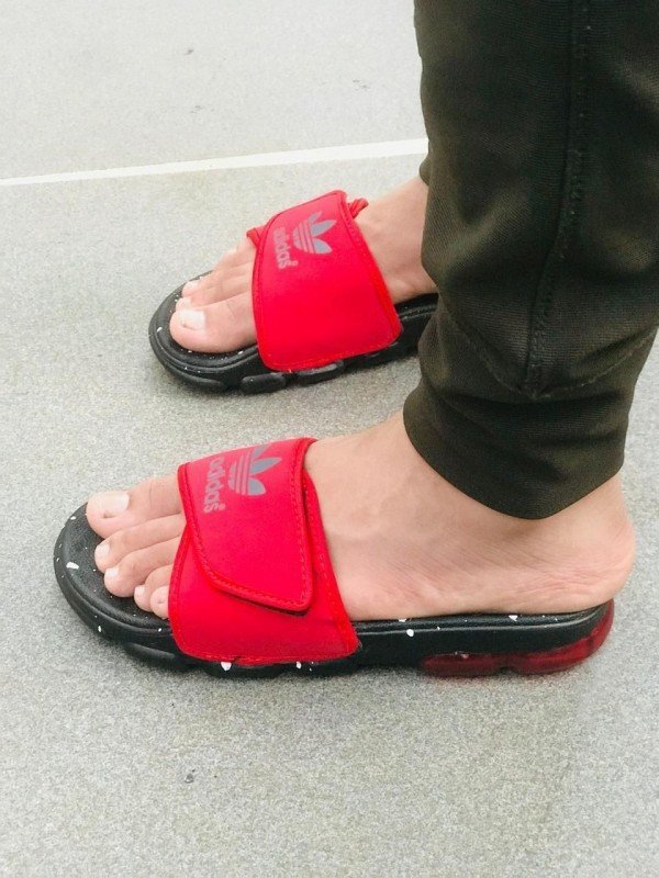 Adida_s Swim Slider Flip Flop Oreo Red - Image 2