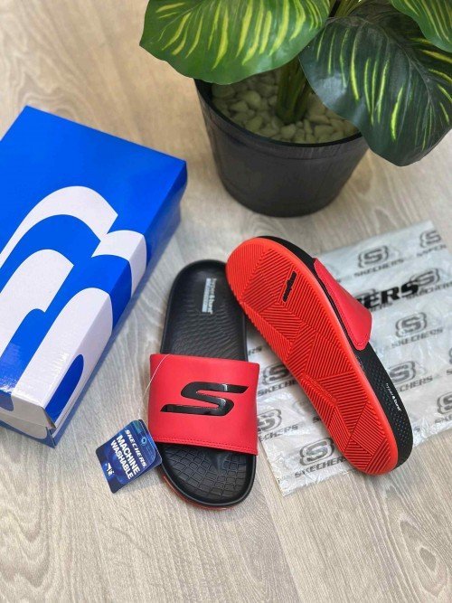 Skecher.s Hyper Burst Go Recover ArchFit Premium Red Black Flip-Flop - Image 2