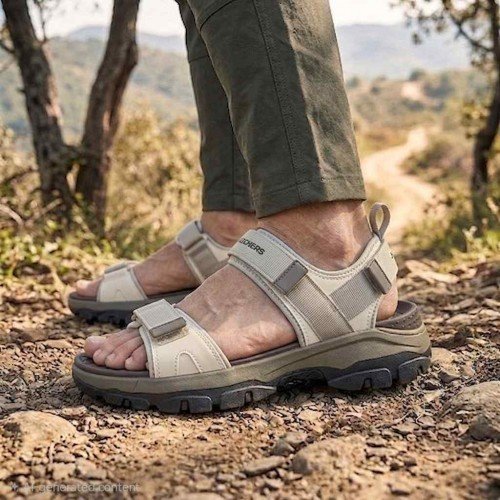 Skecher.s Go Recover Tresmen Ryer Premium Cream Brown Sports Sandal - Image 2