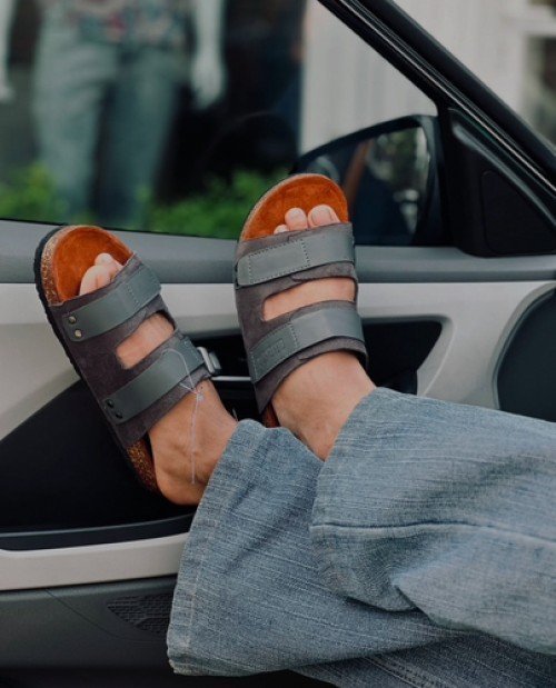 Birkenstock Uji Nubuck Leather Suede Grey - Image 2