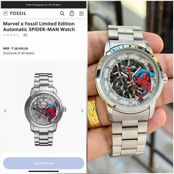 Marvel x fossi_il imited Edition Automatic Spider Man
