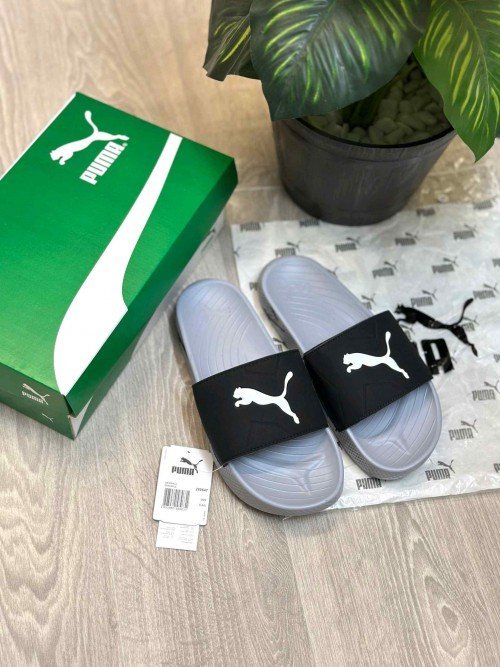Pum.a SoftridePro Leadpuff Black Shadow Grey Slides - Image 2
