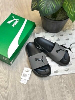 Pum.a SoftridePro Leadpuff Cool Dark Grey Black Slides