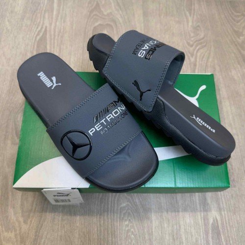 Pum.a Mercedes AMG Petronas Soft Comfort Premium Grey Black Slides - Image 2