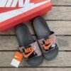 Loui_s Vuitton X Nike Benassi JDI Slides Orange