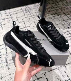 Pumaa. x Balenciaga Speedcat Suede Distressed BLACK
