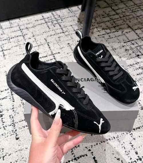 Pumaa. x Balenciaga Speedcat Suede Distressed BLACK
