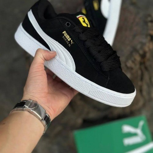 Pumaa Ferrarii Suede XL Black White - Image 2