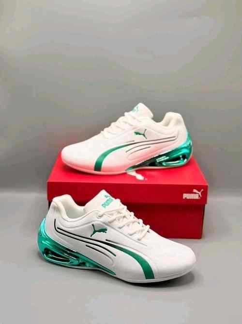 Pumaa Super GT Sport White Green 737