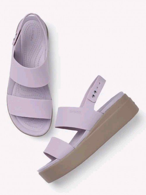 Crocss Brooklyn Slingback Low Wedge Sandals For Her Purple - Image 2