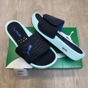 Pumma Nitrocat V Adjust Comfort Premium Black Blue-Ivory Glow Slides